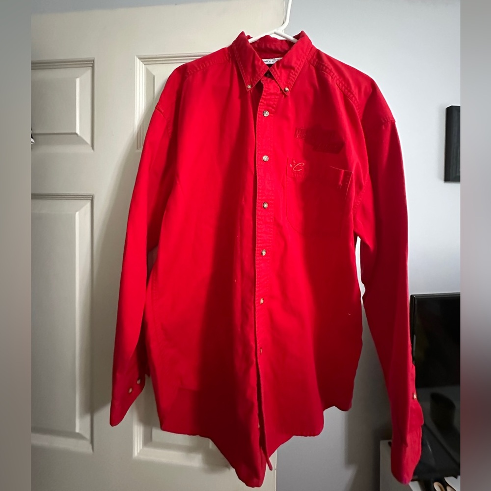 Penzoil Racing long sleeve button down crew shirt - large